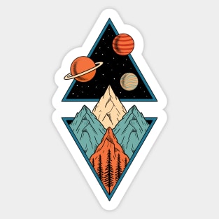 Nature space mountains Sticker